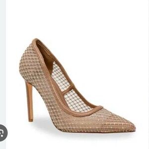 Chase + Chloe Tan Mesh Heels